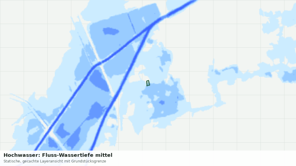 Statische Kartenansicht: Hochwasser: Fluss-Wassertiefe mittel