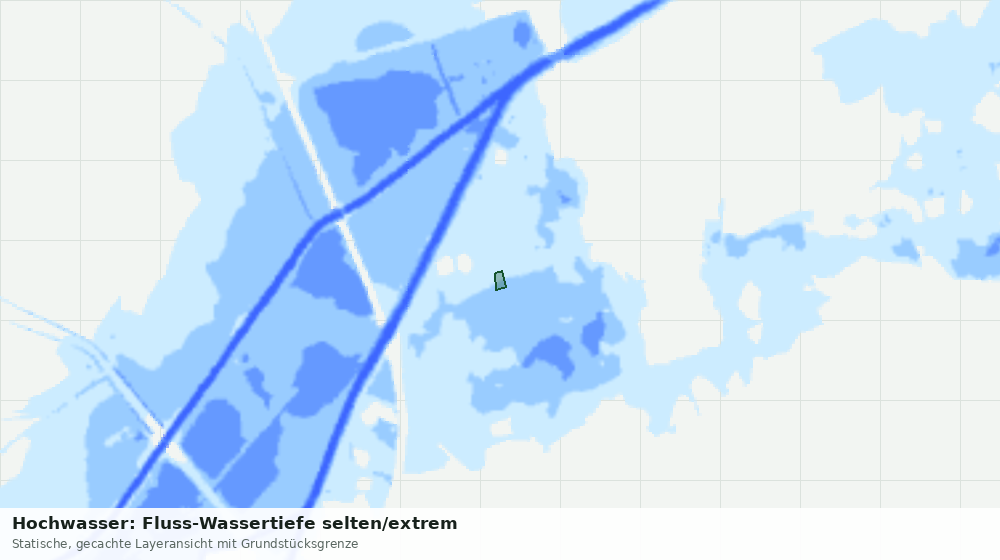Statische Kartenansicht: Hochwasser: Fluss-Wassertiefe selten/extrem