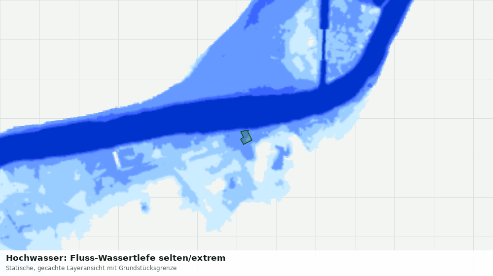 Statische Kartenansicht: Hochwasser: Fluss-Wassertiefe selten/extrem