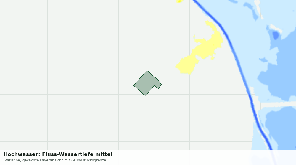 Statische Kartenansicht: Hochwasser: Fluss-Wassertiefe mittel