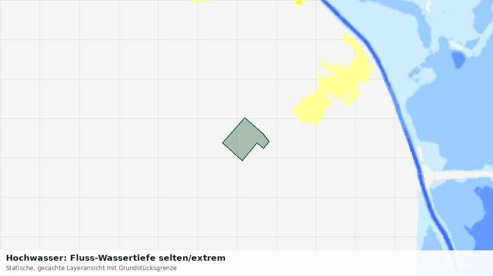 Statische Kartenansicht: Hochwasser: Fluss-Wassertiefe selten/extrem