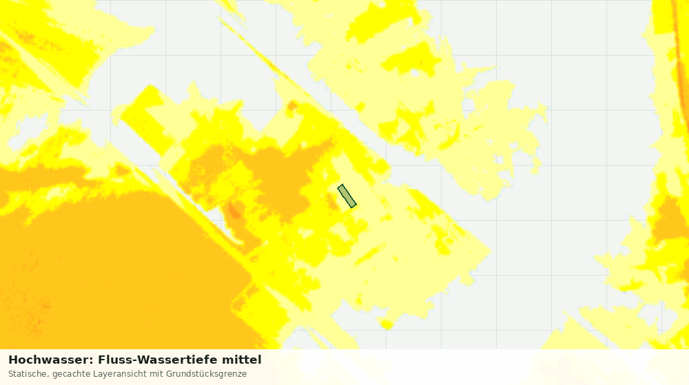Statische Kartenansicht: Hochwasser: Fluss-Wassertiefe mittel