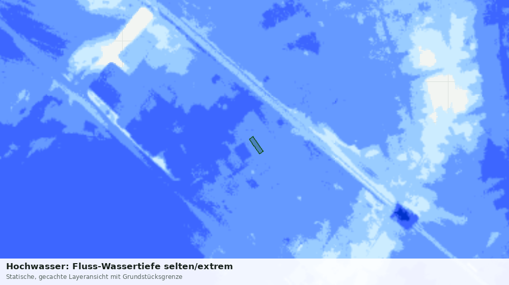 Statische Kartenansicht: Hochwasser: Fluss-Wassertiefe selten/extrem