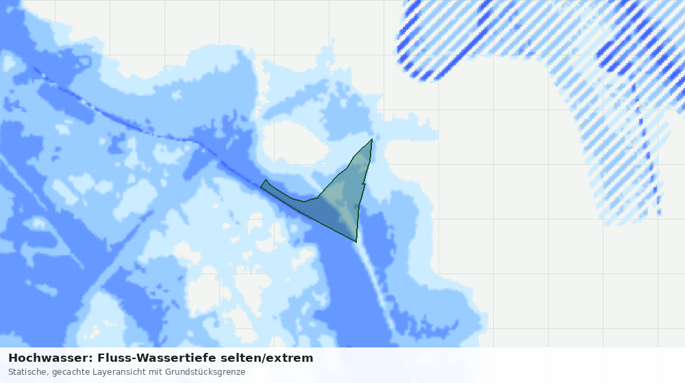 Statische Kartenansicht: Hochwasser: Fluss-Wassertiefe selten/extrem