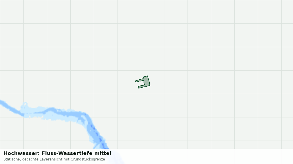 Statische Kartenansicht: Hochwasser: Fluss-Wassertiefe mittel
