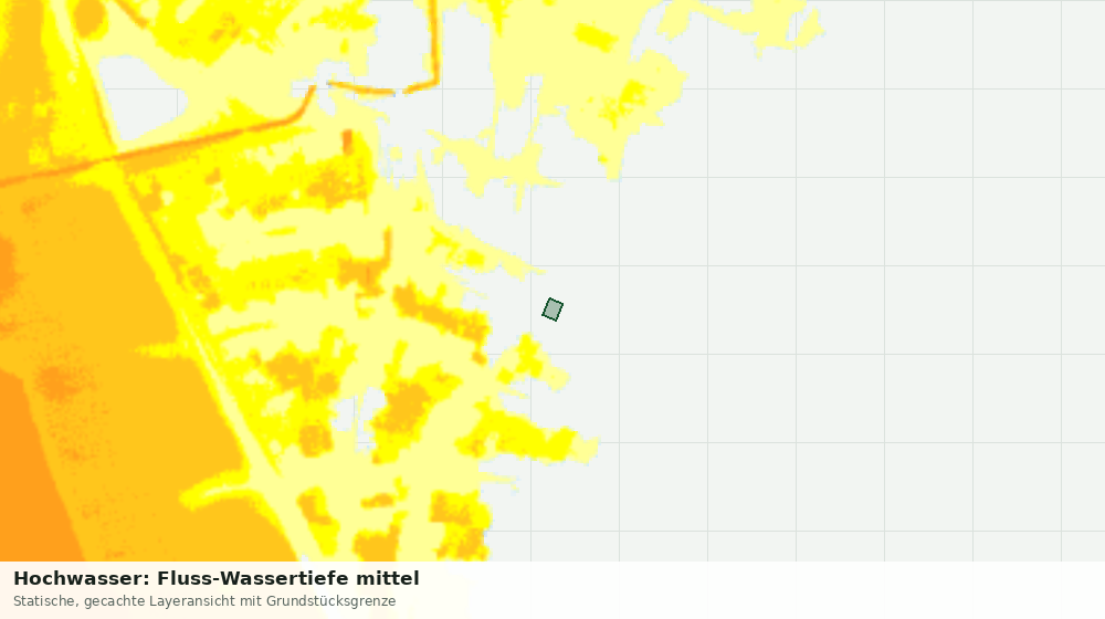 Statische Kartenansicht: Hochwasser: Fluss-Wassertiefe mittel
