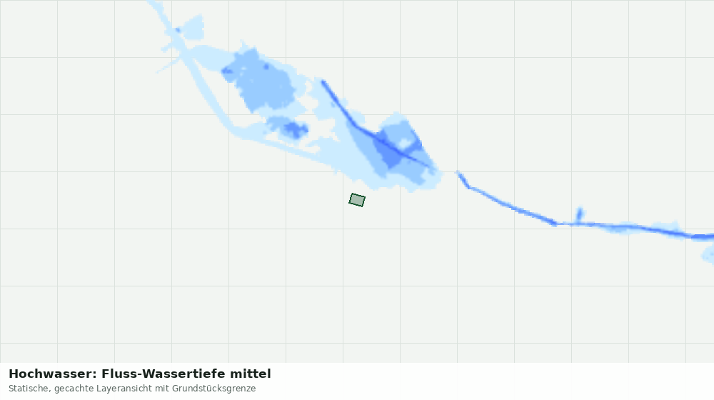Statische Kartenansicht: Hochwasser: Fluss-Wassertiefe mittel