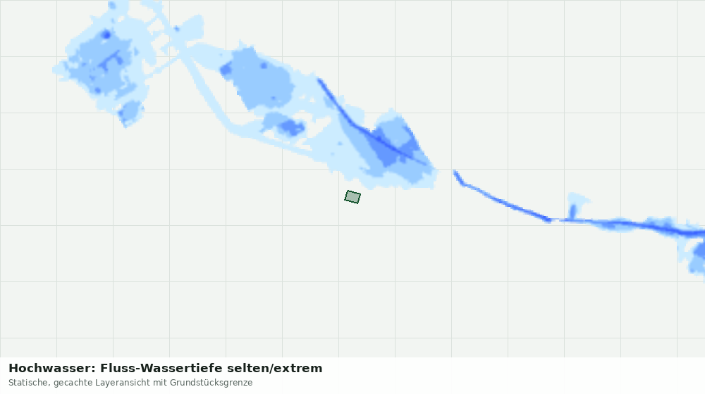 Statische Kartenansicht: Hochwasser: Fluss-Wassertiefe selten/extrem
