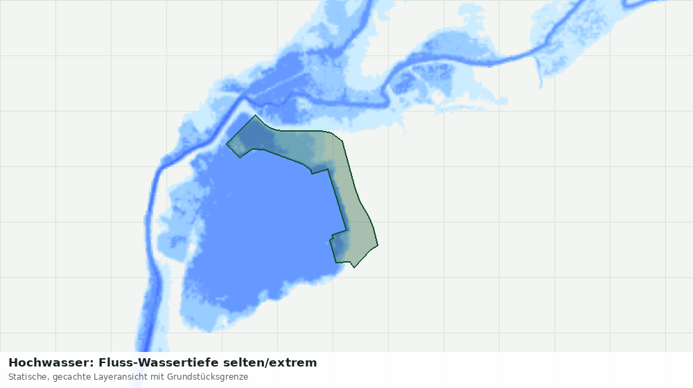 Statische Kartenansicht: Hochwasser: Fluss-Wassertiefe selten/extrem