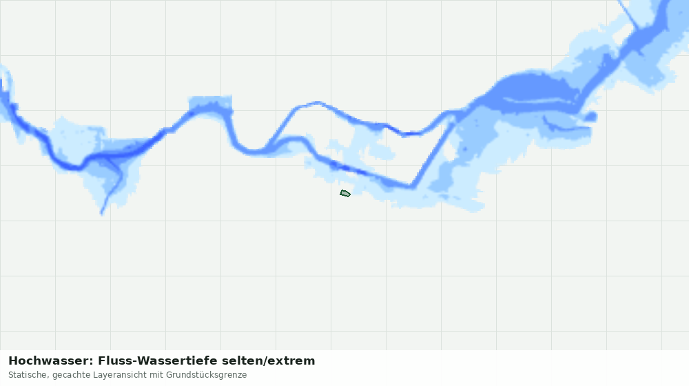 Statische Kartenansicht: Hochwasser: Fluss-Wassertiefe selten/extrem