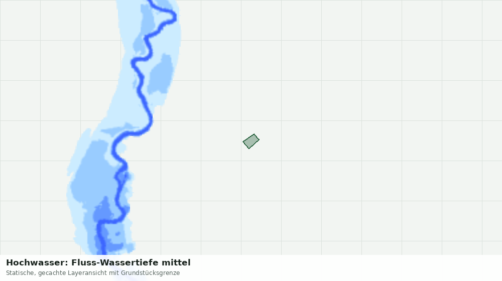 Statische Kartenansicht: Hochwasser: Fluss-Wassertiefe mittel