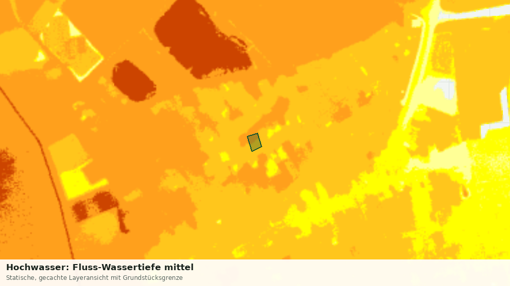 Statische Kartenansicht: Hochwasser: Fluss-Wassertiefe mittel