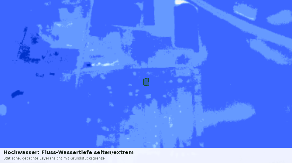 Statische Kartenansicht: Hochwasser: Fluss-Wassertiefe selten/extrem