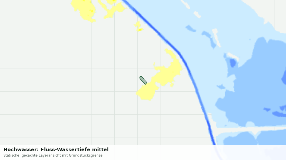 Statische Kartenansicht: Hochwasser: Fluss-Wassertiefe mittel