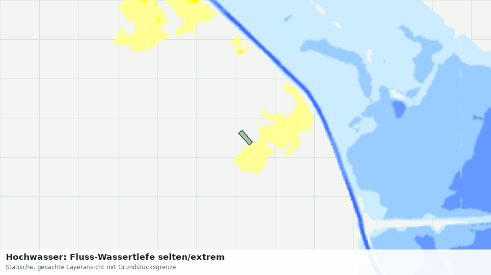 Statische Kartenansicht: Hochwasser: Fluss-Wassertiefe selten/extrem