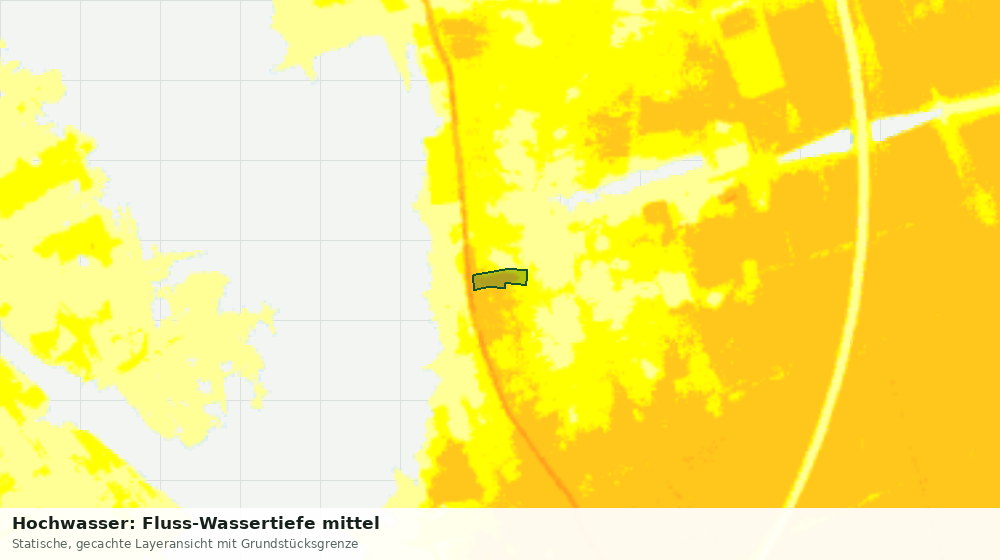 Statische Kartenansicht: Hochwasser: Fluss-Wassertiefe mittel