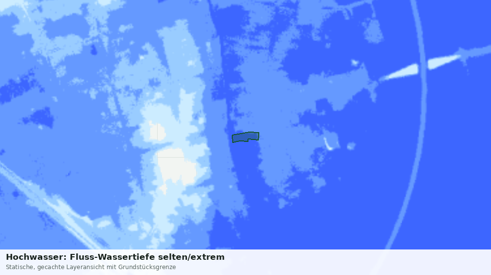 Statische Kartenansicht: Hochwasser: Fluss-Wassertiefe selten/extrem