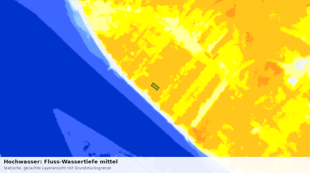 Statische Kartenansicht: Hochwasser: Fluss-Wassertiefe mittel