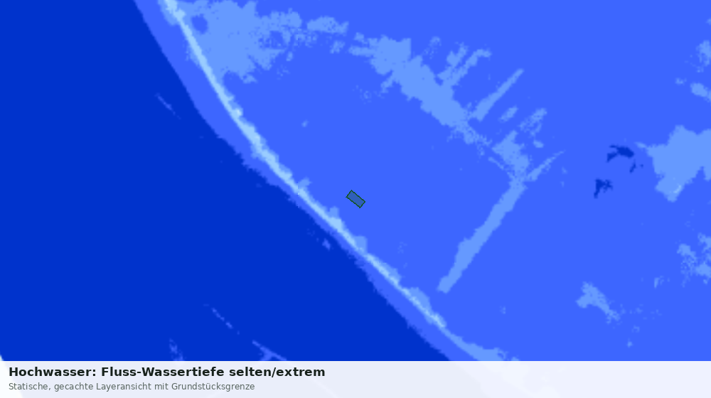 Statische Kartenansicht: Hochwasser: Fluss-Wassertiefe selten/extrem