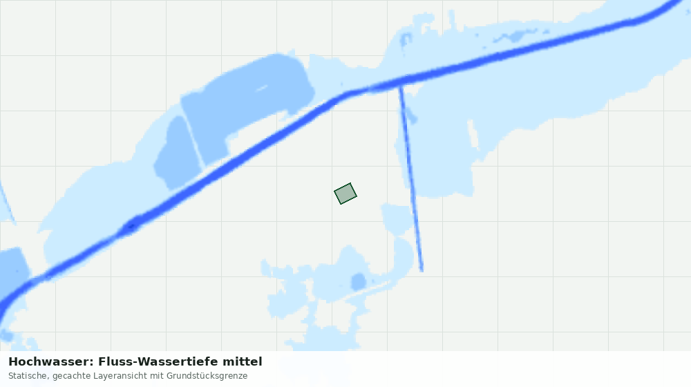 Statische Kartenansicht: Hochwasser: Fluss-Wassertiefe mittel