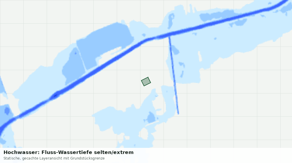 Statische Kartenansicht: Hochwasser: Fluss-Wassertiefe selten/extrem