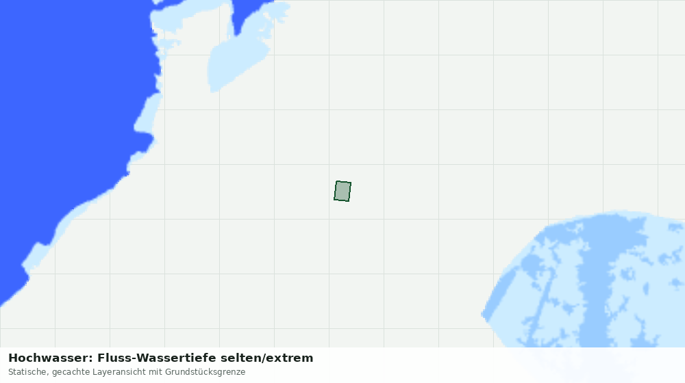 Statische Kartenansicht: Hochwasser: Fluss-Wassertiefe selten/extrem