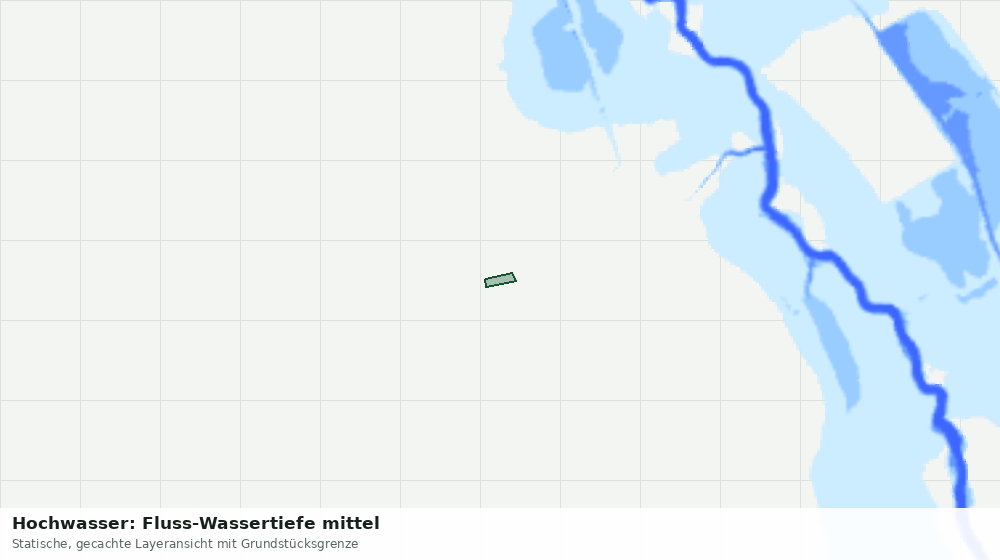 Statische Kartenansicht: Hochwasser: Fluss-Wassertiefe mittel
