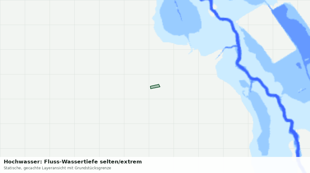 Statische Kartenansicht: Hochwasser: Fluss-Wassertiefe selten/extrem