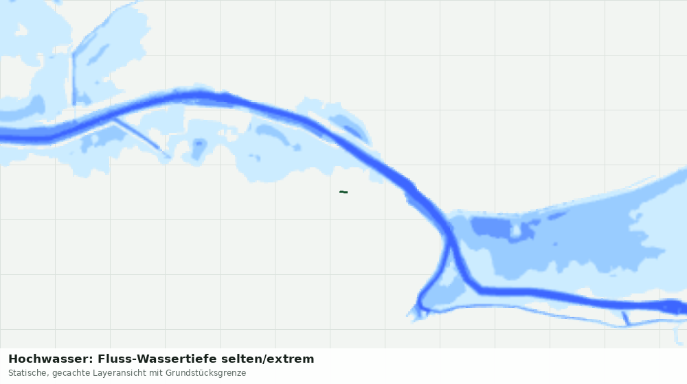 Statische Kartenansicht: Hochwasser: Fluss-Wassertiefe selten/extrem