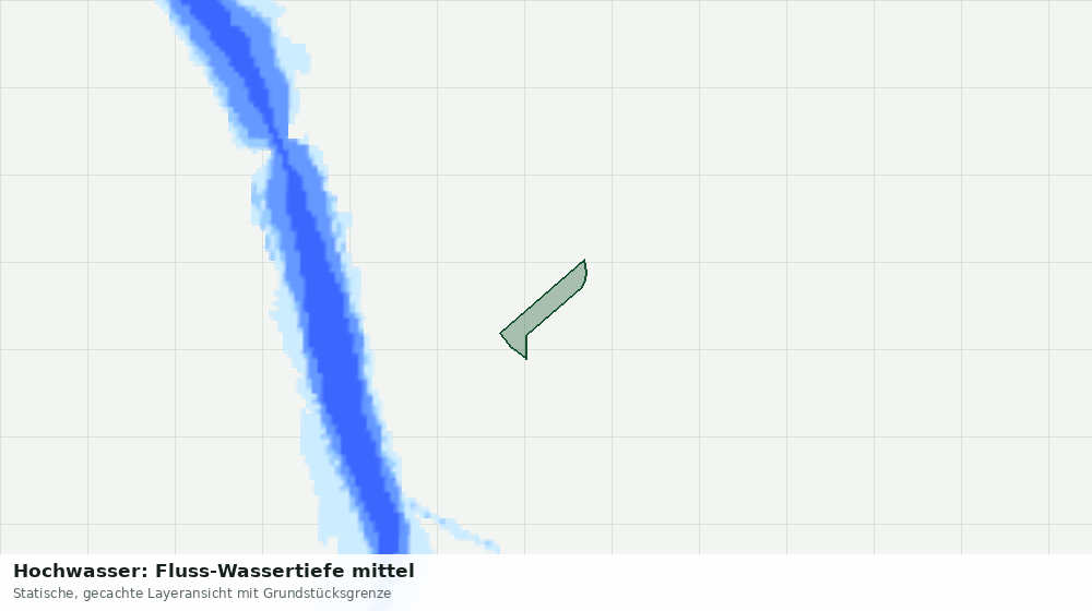Statische Kartenansicht: Hochwasser: Fluss-Wassertiefe mittel