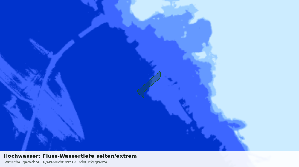 Statische Kartenansicht: Hochwasser: Fluss-Wassertiefe selten/extrem