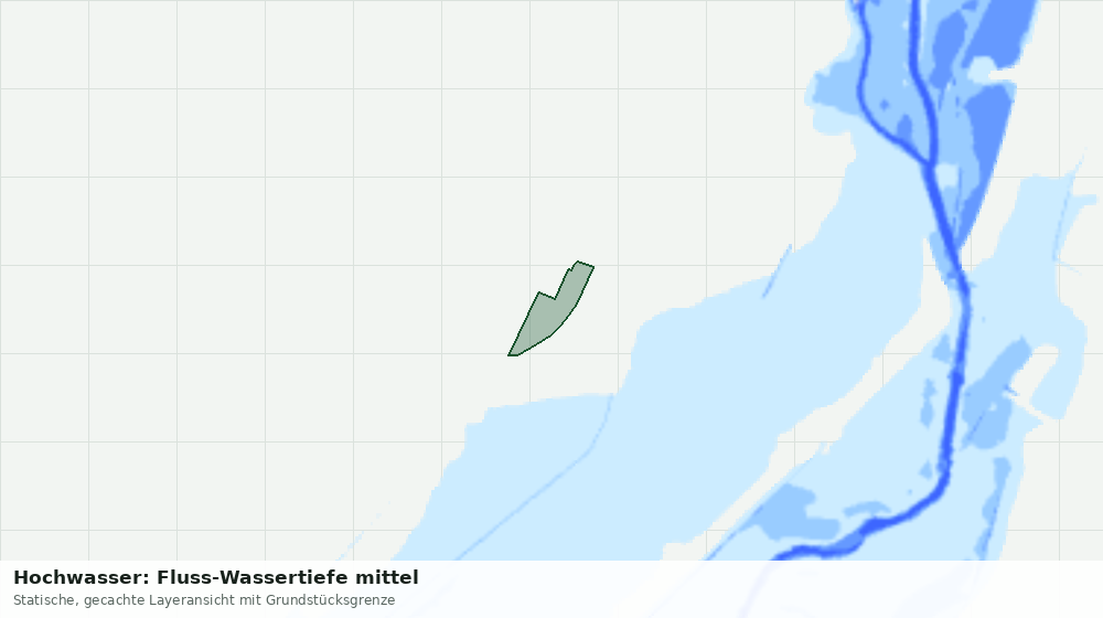 Statische Kartenansicht: Hochwasser: Fluss-Wassertiefe mittel