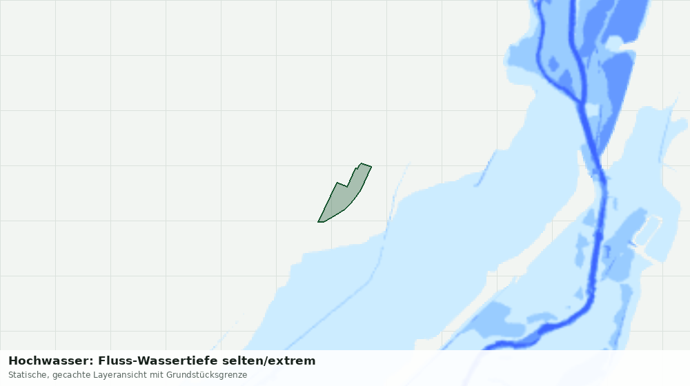 Statische Kartenansicht: Hochwasser: Fluss-Wassertiefe selten/extrem