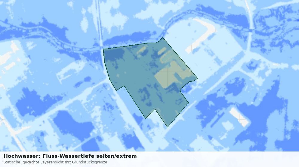Statische Kartenansicht: Hochwasser: Fluss-Wassertiefe selten/extrem