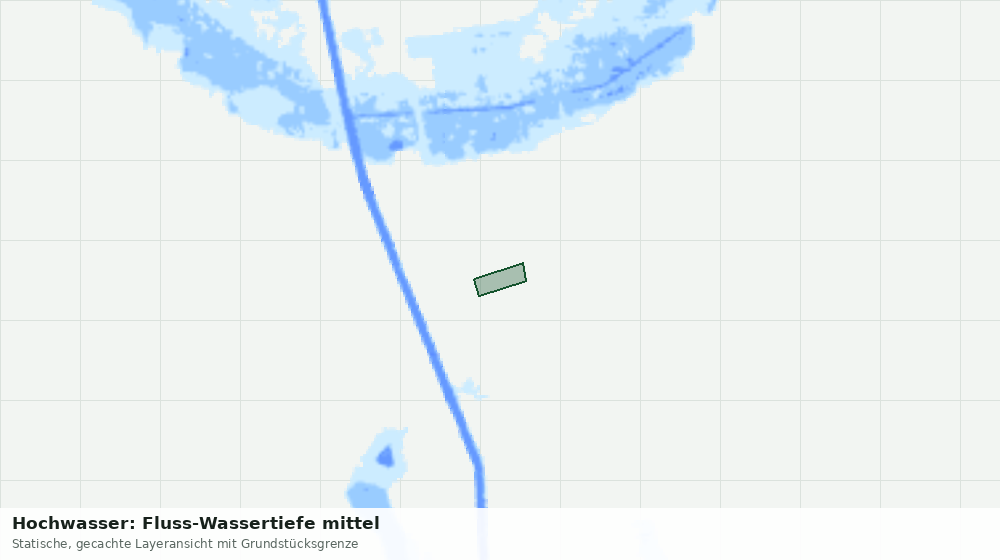 Statische Kartenansicht: Hochwasser: Fluss-Wassertiefe mittel