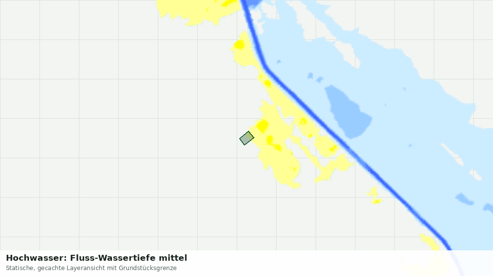 Statische Kartenansicht: Hochwasser: Fluss-Wassertiefe mittel