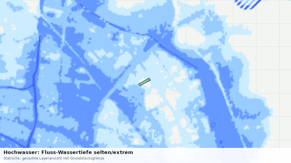 Statische Kartenansicht: Hochwasser: Fluss-Wassertiefe selten/extrem