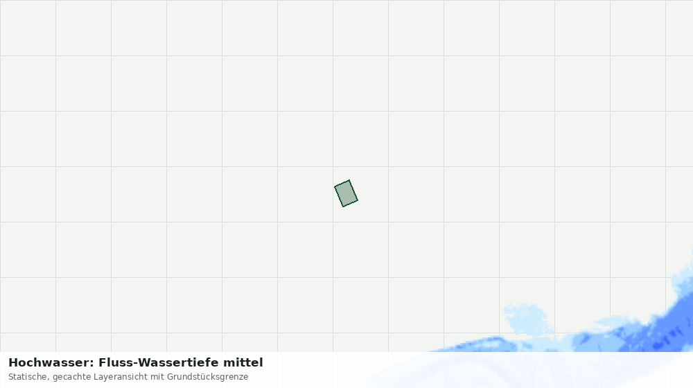 Statische Kartenansicht: Hochwasser: Fluss-Wassertiefe mittel