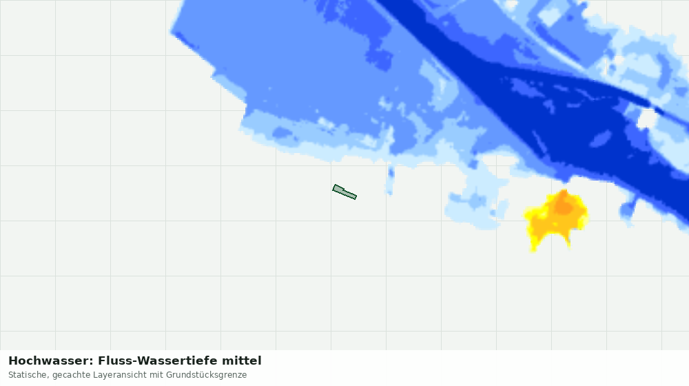 Statische Kartenansicht: Hochwasser: Fluss-Wassertiefe mittel