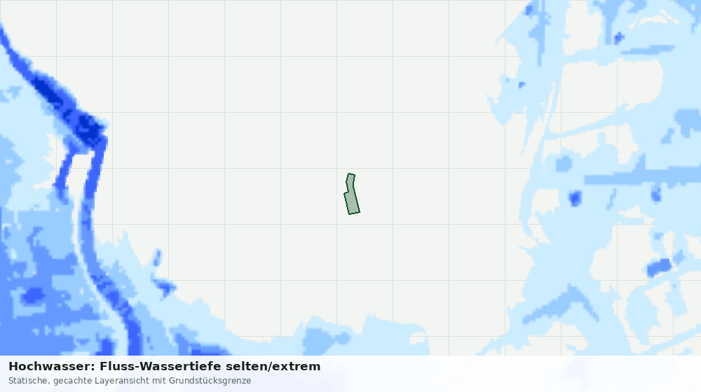 Statische Kartenansicht: Hochwasser: Fluss-Wassertiefe selten/extrem