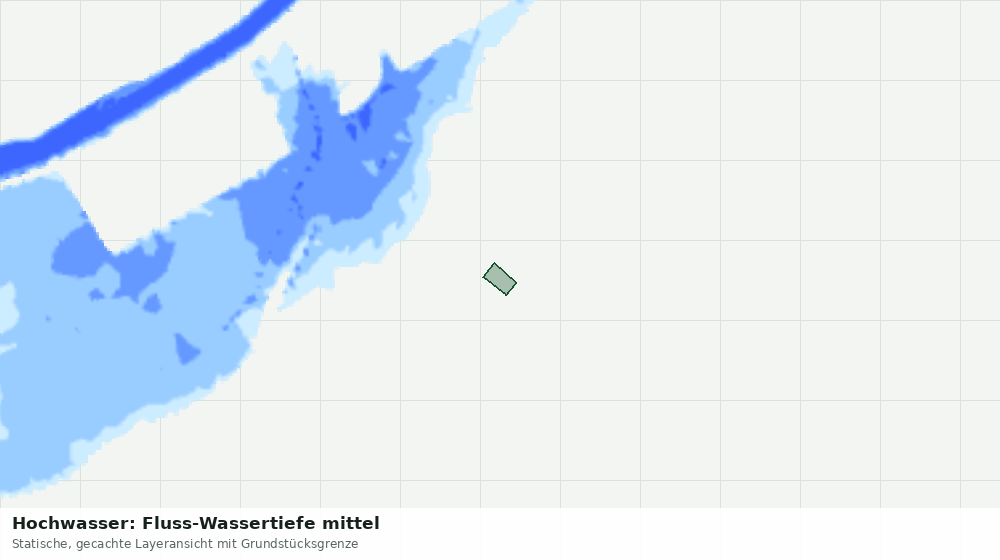 Statische Kartenansicht: Hochwasser: Fluss-Wassertiefe mittel