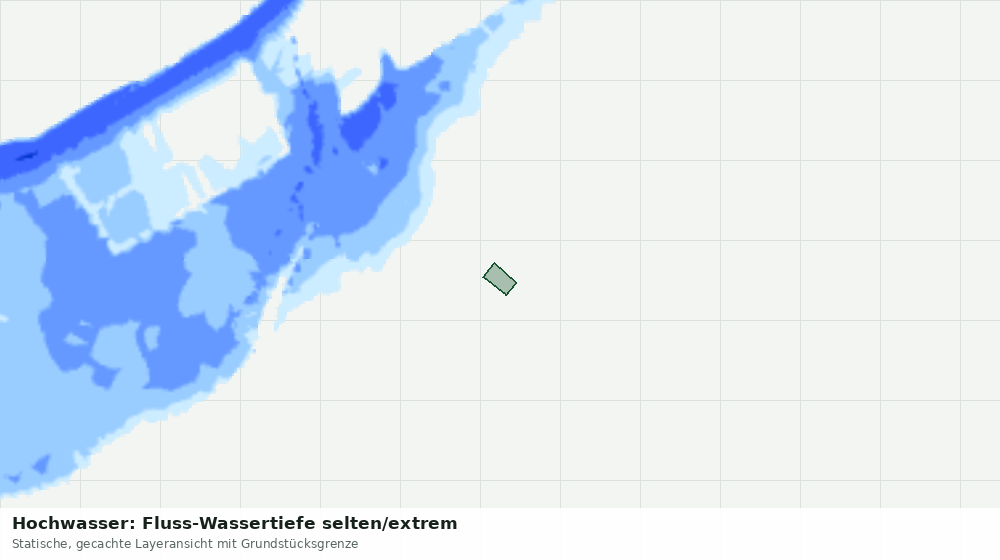 Statische Kartenansicht: Hochwasser: Fluss-Wassertiefe selten/extrem