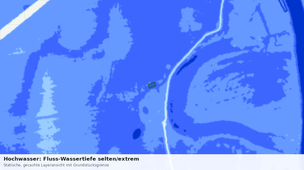 Statische Kartenansicht: Hochwasser: Fluss-Wassertiefe selten/extrem