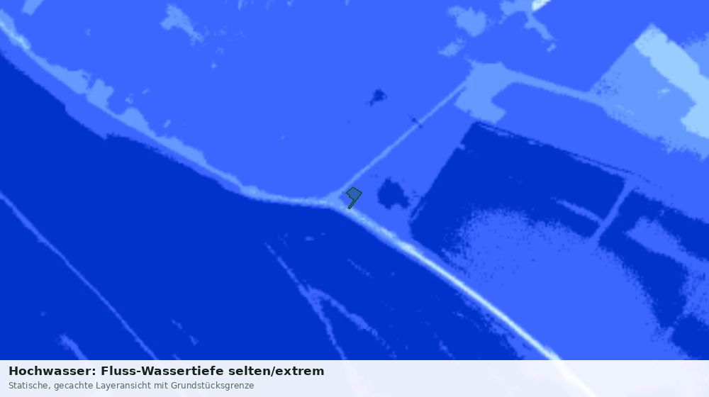 Statische Kartenansicht: Hochwasser: Fluss-Wassertiefe selten/extrem