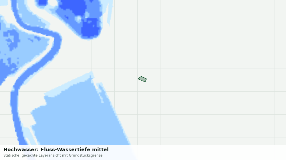 Statische Kartenansicht: Hochwasser: Fluss-Wassertiefe mittel