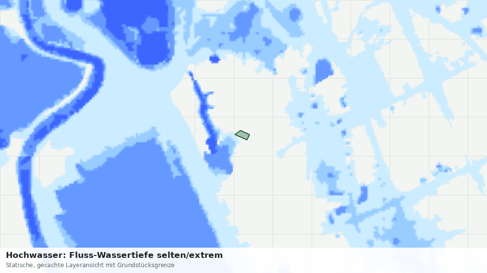 Statische Kartenansicht: Hochwasser: Fluss-Wassertiefe selten/extrem