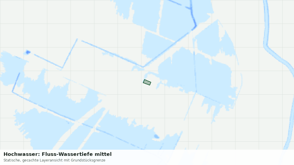 Statische Kartenansicht: Hochwasser: Fluss-Wassertiefe mittel
