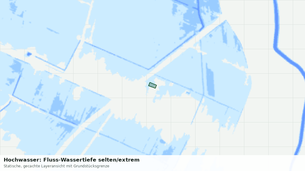Statische Kartenansicht: Hochwasser: Fluss-Wassertiefe selten/extrem
