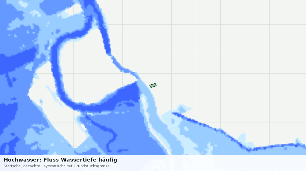 Statische Kartenansicht: Hochwasser: Fluss-Wassertiefe häufig