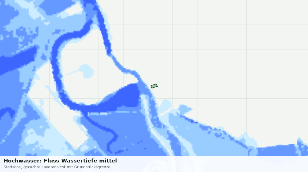 Statische Kartenansicht: Hochwasser: Fluss-Wassertiefe mittel